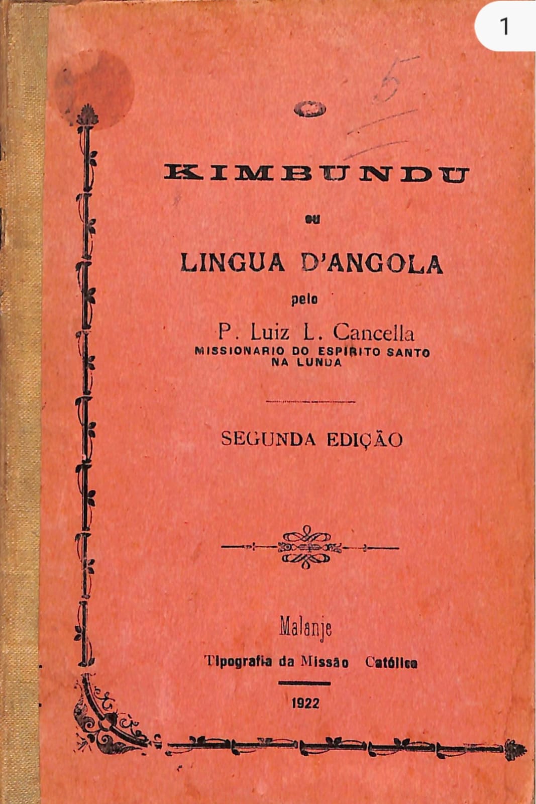 O kimbundu ou a língua D'Angola