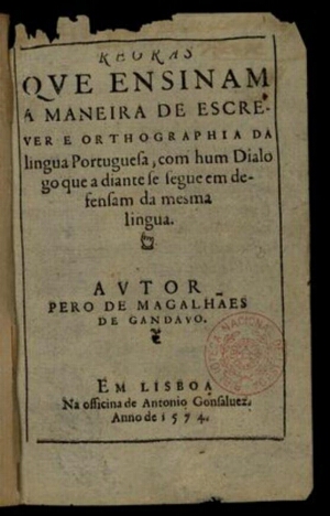 Regras que ensinam a maneira de escrever e Orthographia da lingua Portuguesa