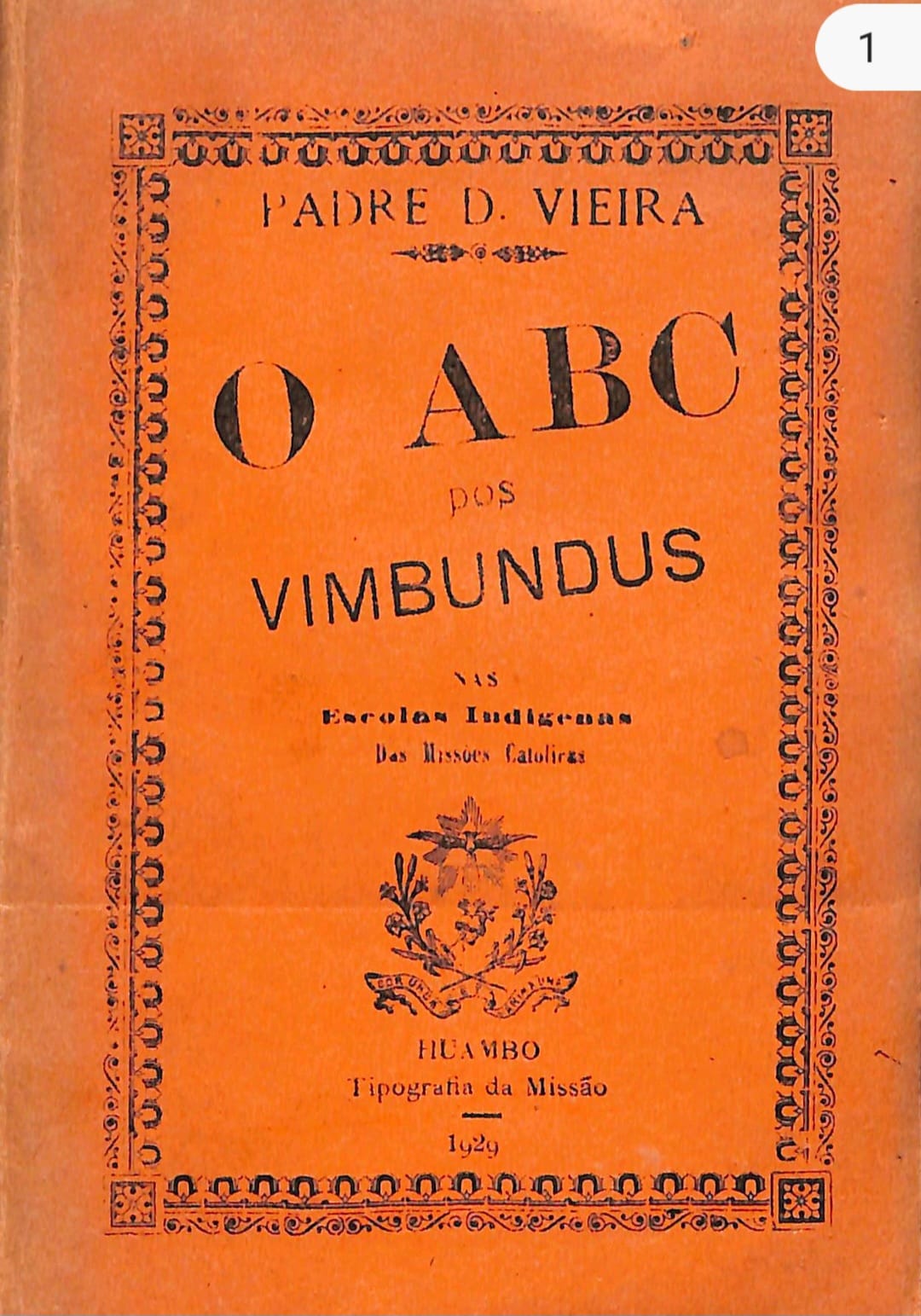 O ABC dos vimbundus nas escolas indígenas das missões católicas